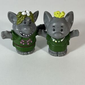 Fisher Price Little People Frozen Trolls Disney Movie Figures Set of 2  Rare